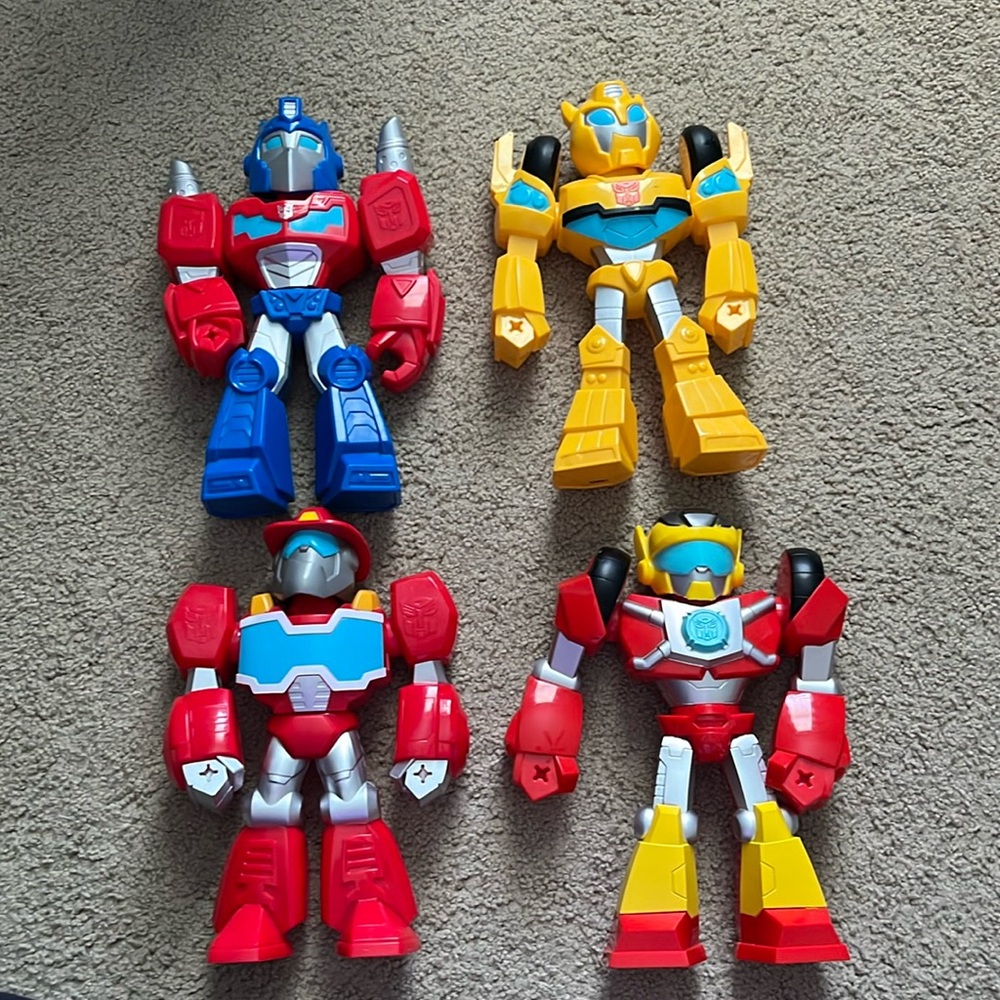 Transformers Rescue Bots Mega Mighties 10 inch figures. 4 included